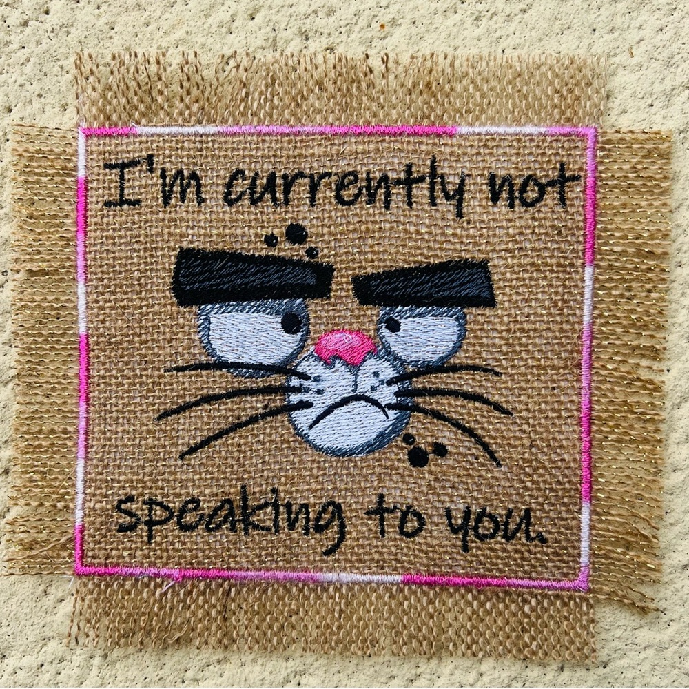 Original Fun Cat Face Embroidery Mat